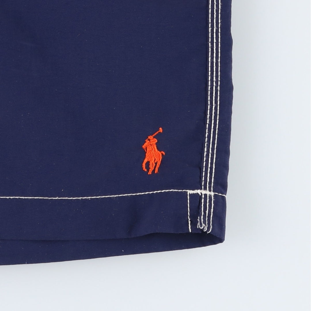 Ralph Lauren POLO by Ralph Lauren swim shorts, short pants, men's M size Nylon navy blue type Vintage Second Hand