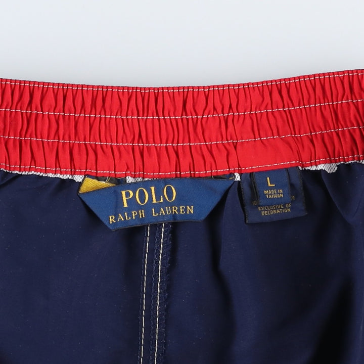 Ralph Lauren POLO RALPH LAUREN Swim Shorts, Men's Size L (approx.) Nylon navy blue type Vintage Second Hand