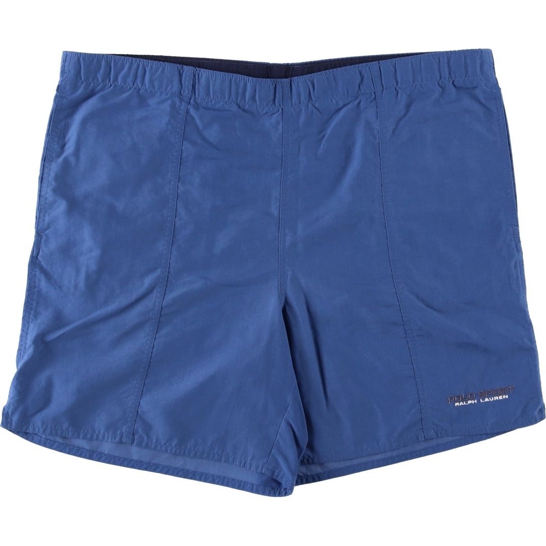 90'S Ralph Lauren POLO SPORT swim shorts, men's size M (approx.) Nylon blue type Vintage Second Hand