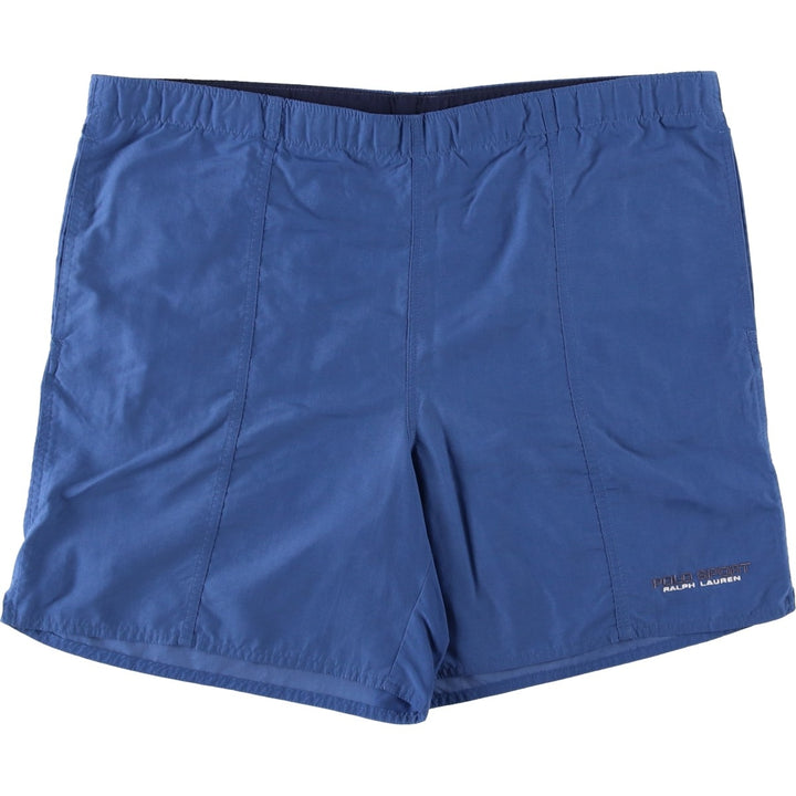 90'S Ralph Lauren POLO SPORT swim shorts, men's size M (approx.) Nylon blue type Vintage Second Hand