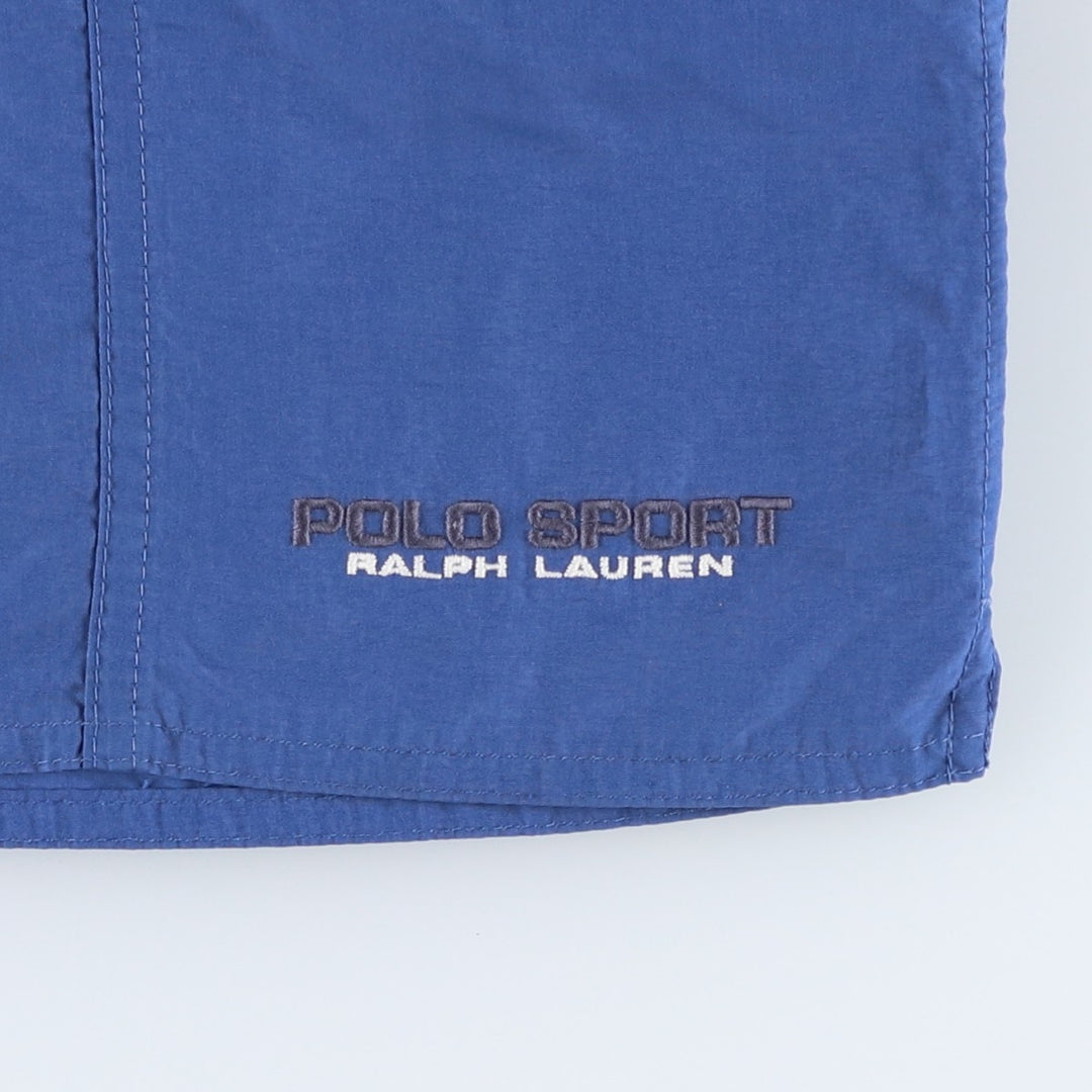 90'S Ralph Lauren POLO SPORT swim shorts, men's size M (approx.) Nylon blue type Vintage Second Hand