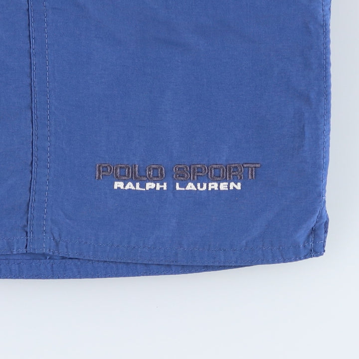 90'S Ralph Lauren POLO SPORT swim shorts, men's size M (approx.) Nylon blue type Vintage Second Hand