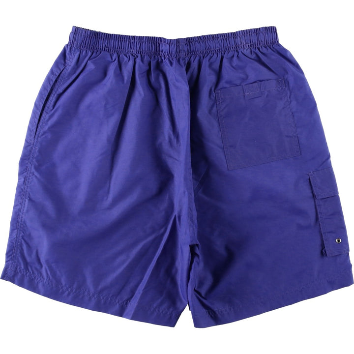 Ralph Lauren CHAPS swim shorts, men's size L Nylon purple type Vintage Second Hand