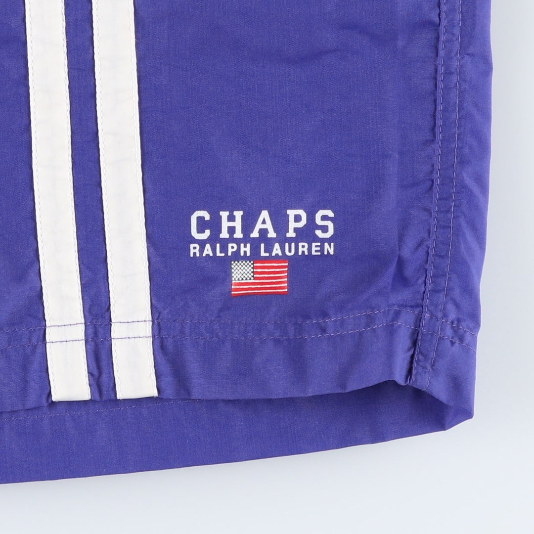 Ralph Lauren CHAPS swim shorts, men's size L Nylon purple type Vintage Second Hand