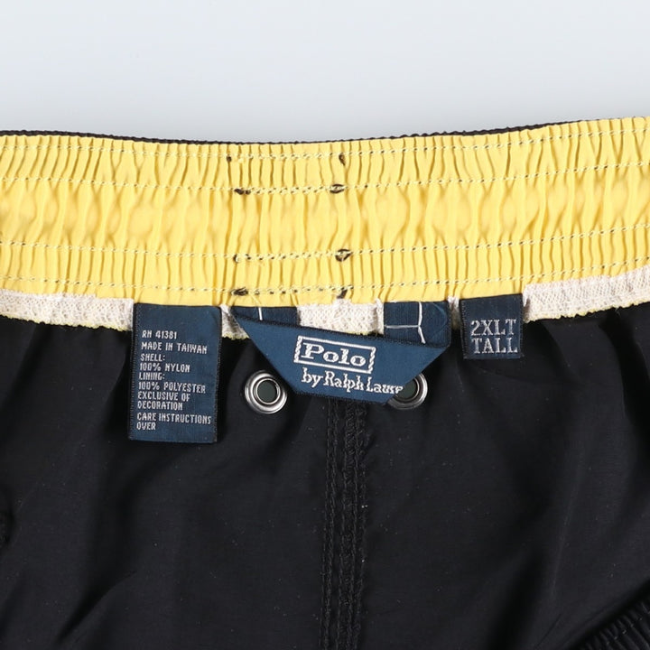 Ralph Lauren POLO by Ralph Lauren Swim Shorts, Men's Size XXL (approx.) Nylon black type Vintage Second Hand