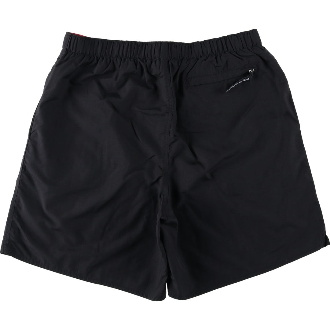 90'S Ralph Lauren POLO SPORT Swim Shorts, Men's Size L (approx.), Vintage Nylon black type Vintage Second Hand