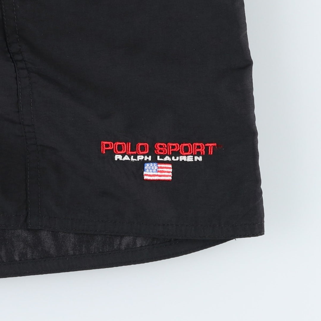 90'S Ralph Lauren POLO SPORT Swim Shorts, Men's Size L (approx.), Vintage Nylon black type Vintage Second Hand