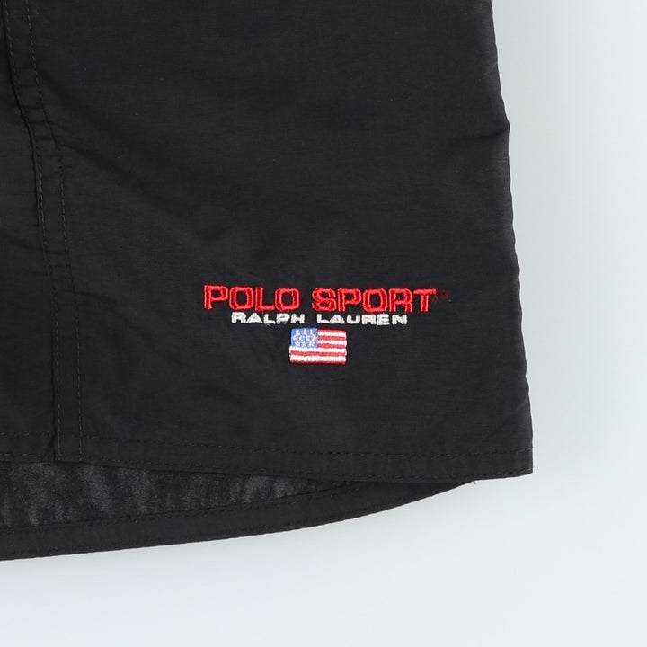 90'S Ralph Lauren POLO SPORT Swim Shorts, Men's Size L (approx.), Vintage Nylon black type Vintage Second Hand