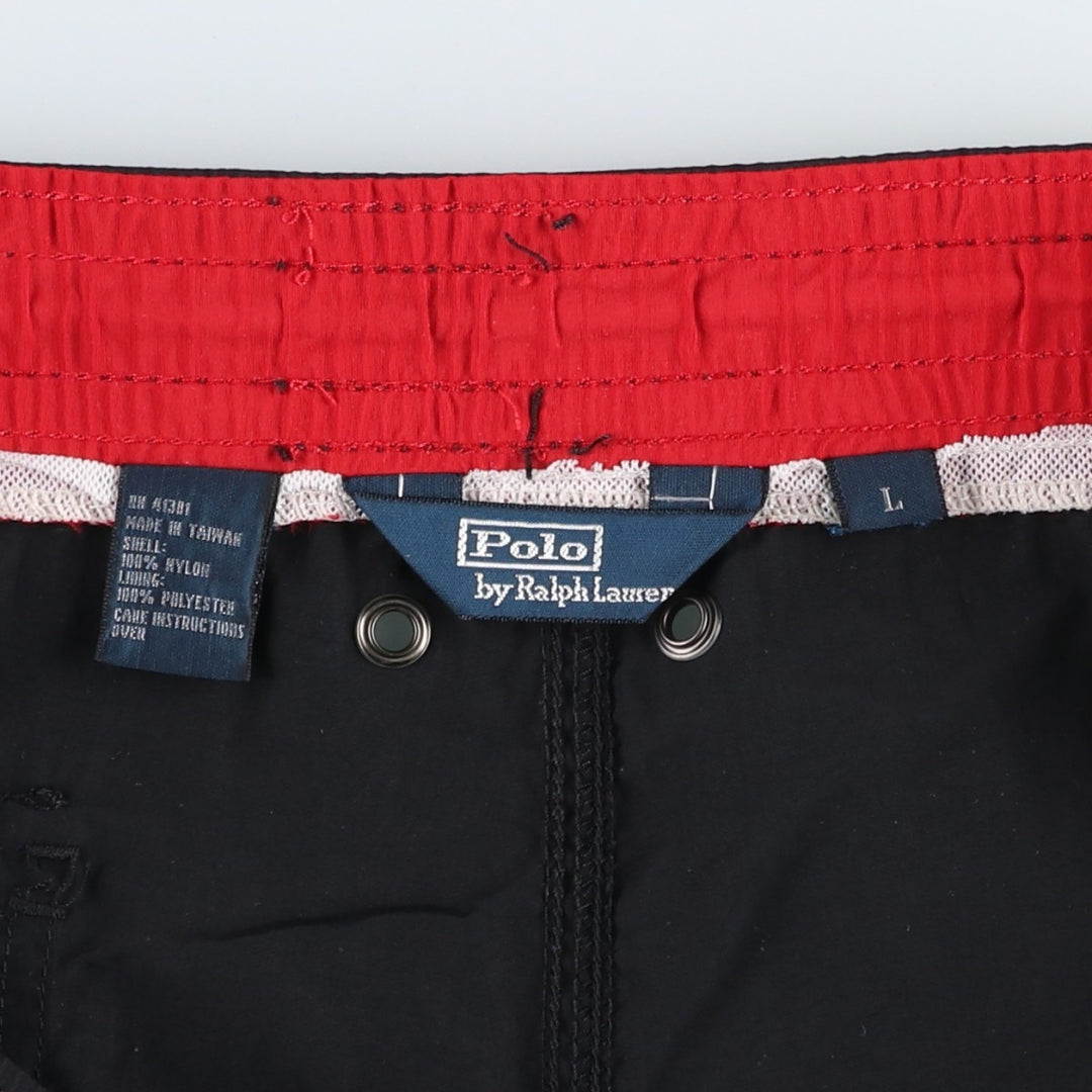 Ralph Lauren POLO by Ralph Lauren swim shorts, men's size L Nylon black type Vintage Second Hand