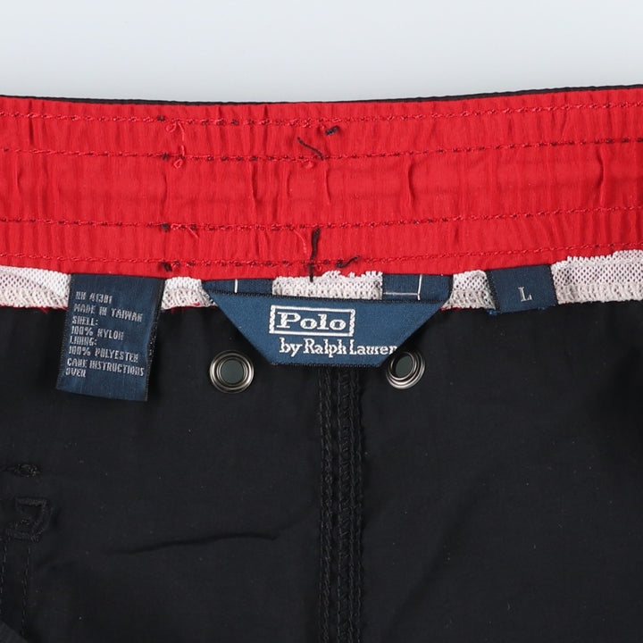 Ralph Lauren POLO by Ralph Lauren swim shorts, men's size L Nylon black type Vintage Second Hand