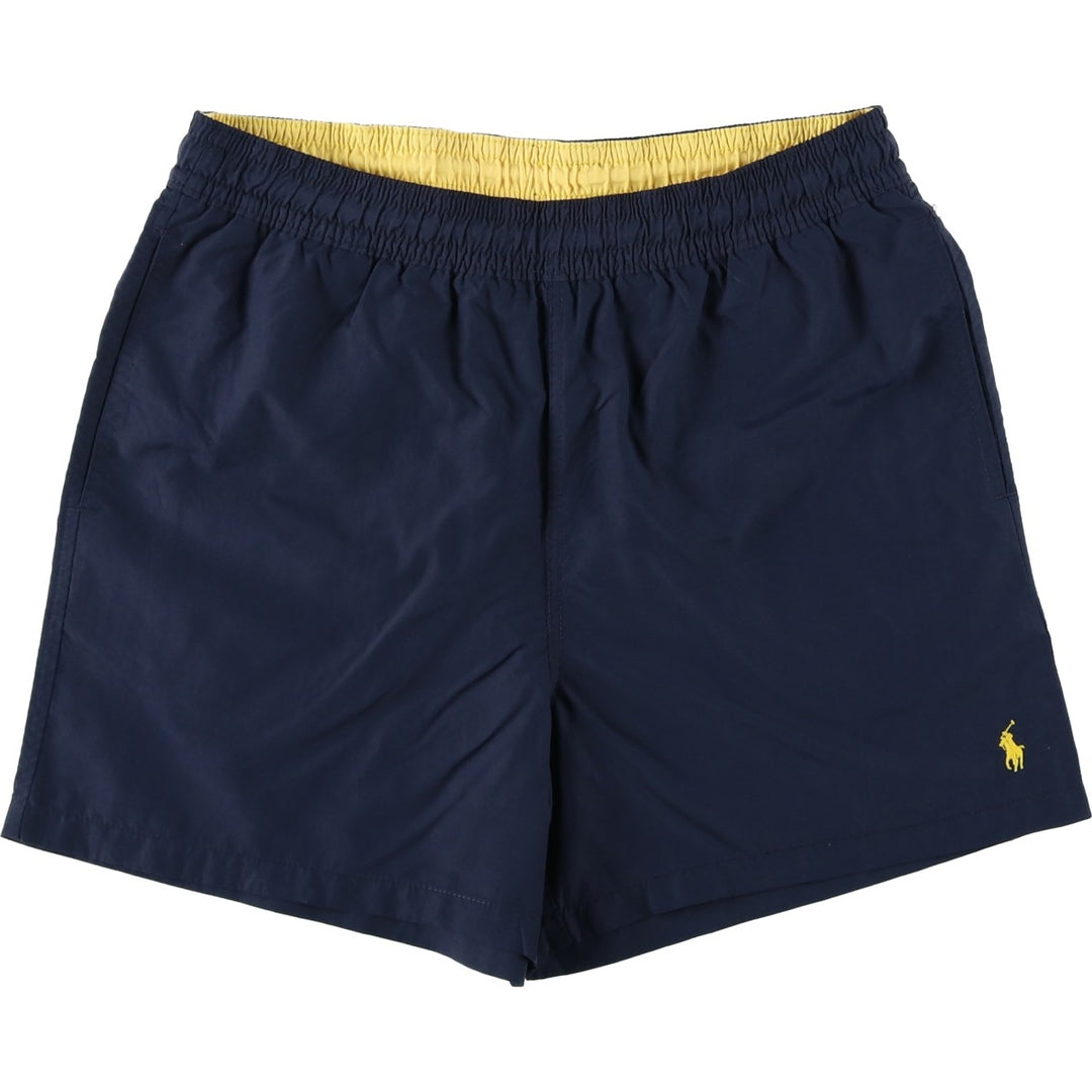 Ralph Lauren POLO by Ralph Lauren swim shorts, short pants, men's M size Nylon navy blue type Vintage Second Hand