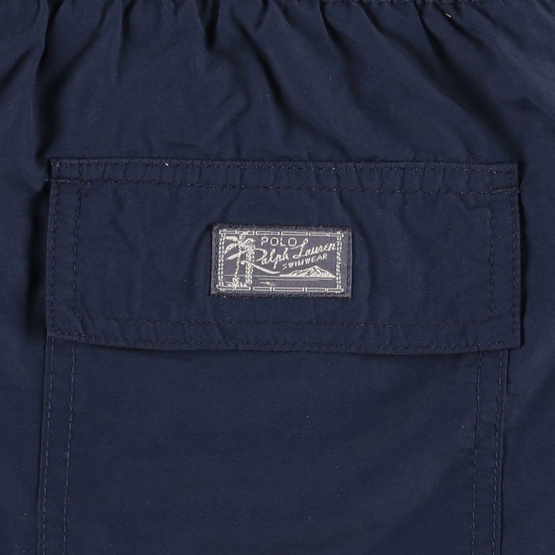 Ralph Lauren POLO by Ralph Lauren swim shorts, short pants, men's M size Nylon navy blue type Vintage Second Hand