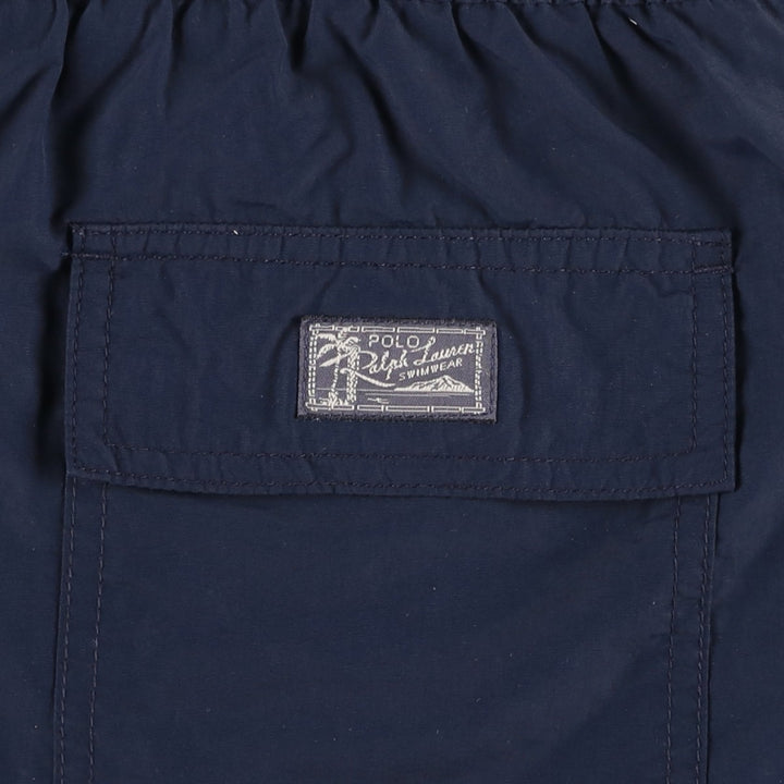 Ralph Lauren POLO by Ralph Lauren swim shorts, short pants, men's M size Nylon navy blue type Vintage Second Hand