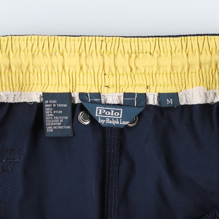 Ralph Lauren POLO by Ralph Lauren swim shorts, short pants, men's M size Nylon navy blue type Vintage Second Hand
