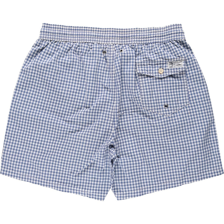 Ralph Lauren POLO by Ralph Lauren Check Pattern Gingham Check Swim Shorts (Men's Size L) cotton blue type Vintage Second Hand