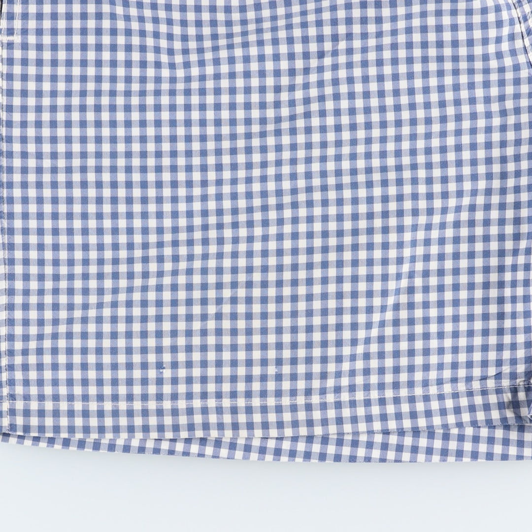 Ralph Lauren POLO by Ralph Lauren Check Pattern Gingham Check Swim Shorts (Men's Size L) cotton blue type Vintage Second Hand