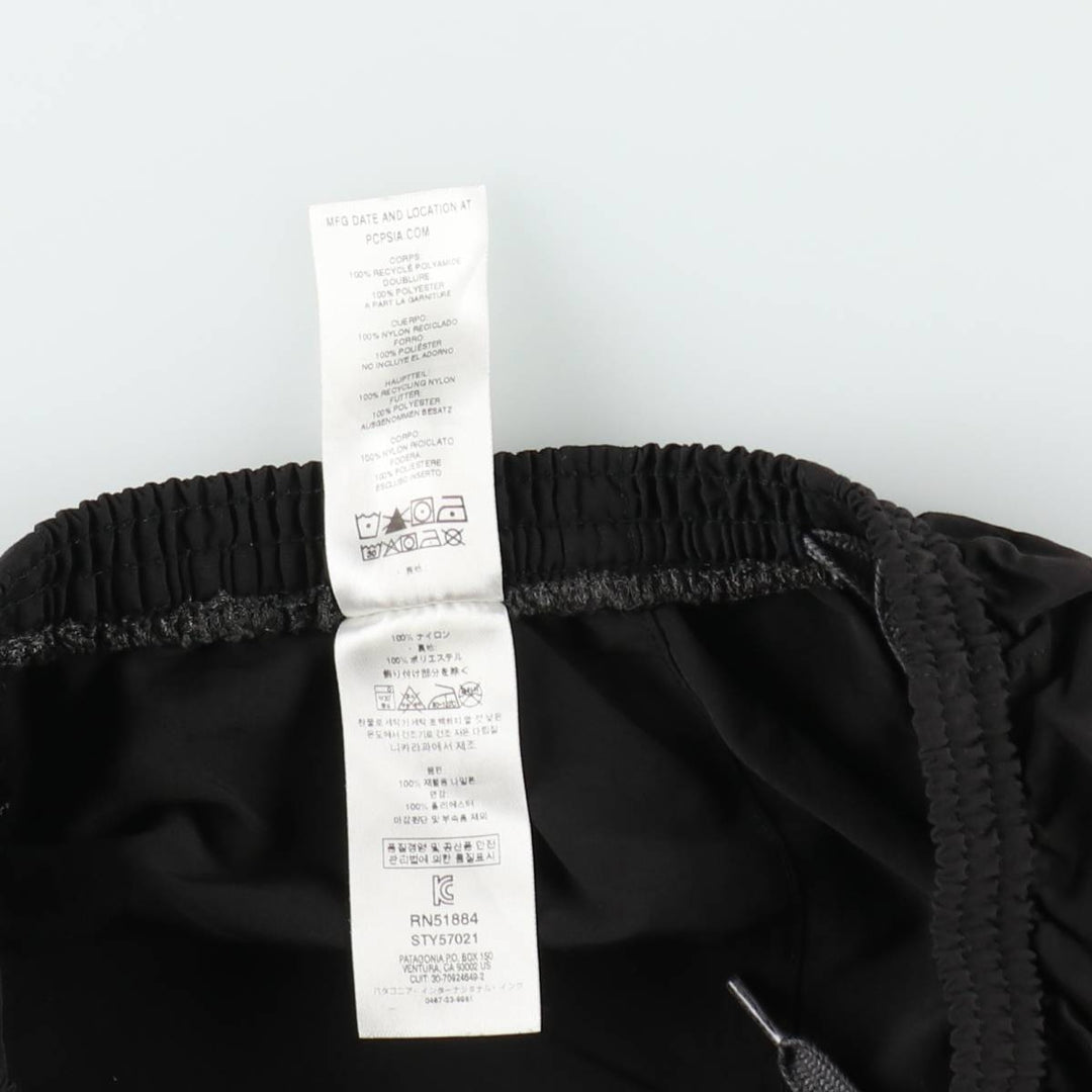 Patagonia 57021FA19 Swim Shorts (Men's Size S) Nylon black type Vintage Second Hand