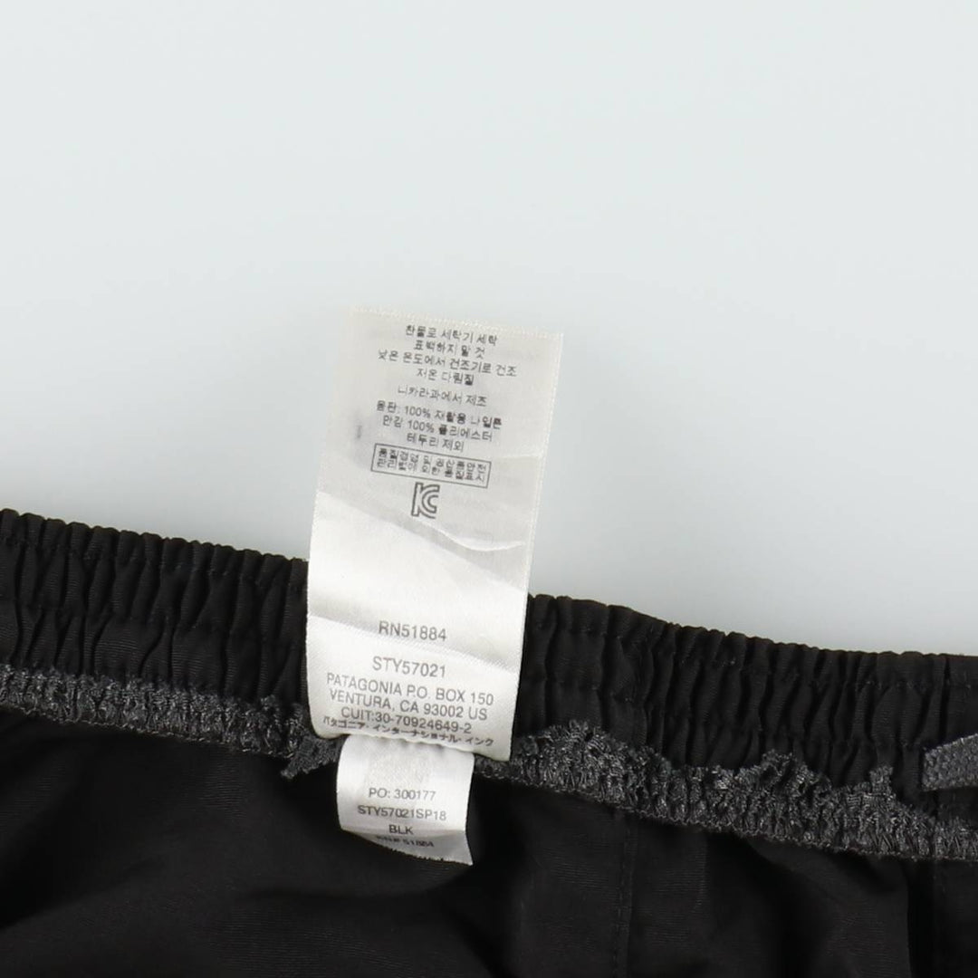 Patagonia 57021FA18 Swim Shorts (Men's Size M) Nylon black type Vintage Second Hand