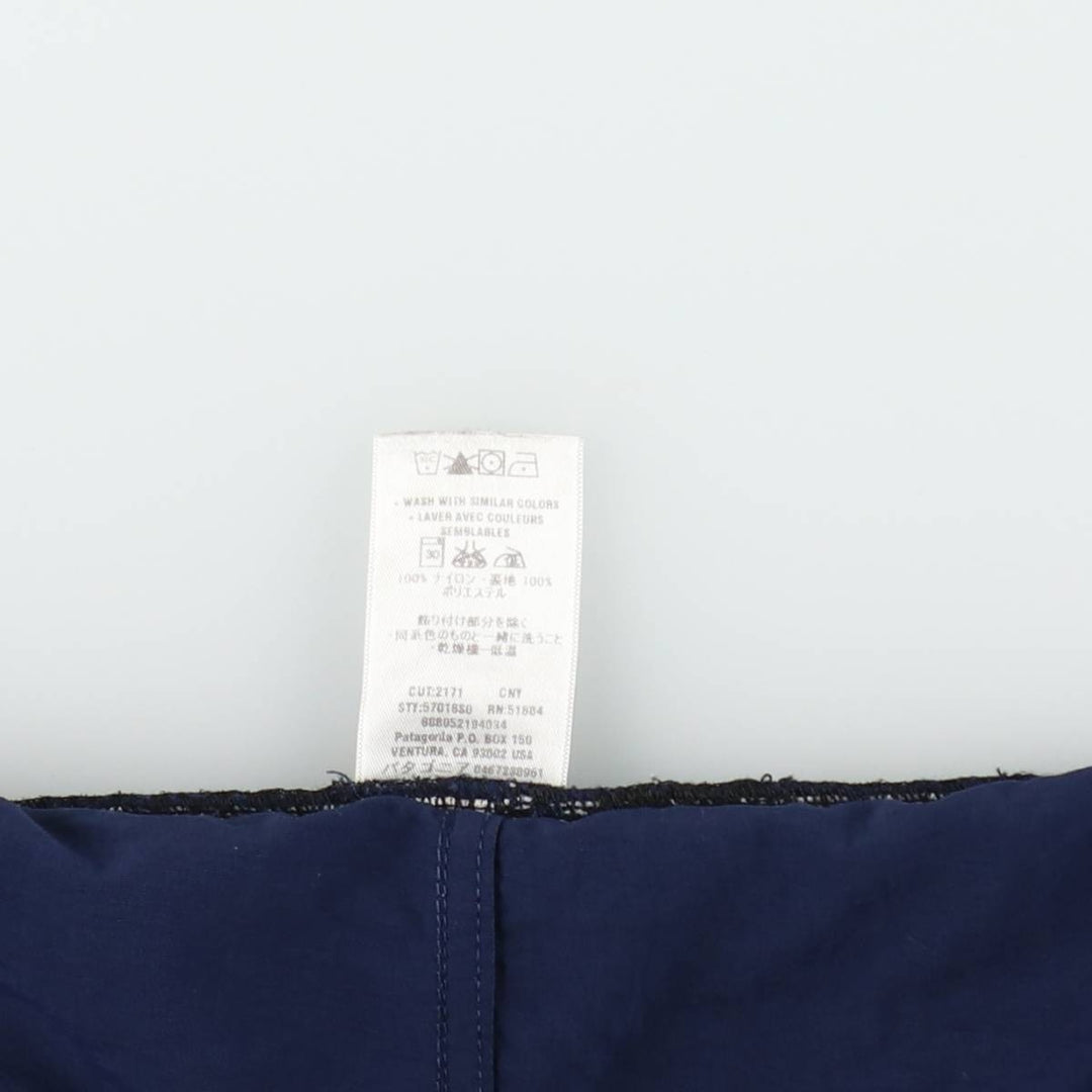 2000'S Patagonia 57018S0 Swim Shorts (Men's XL equivalent) Nylon navy blue type Vintage Second Hand