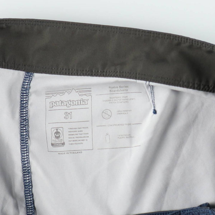 Patagonia 86480SP23 Hydro Peak Board Shorts Nylon Shorts Half Pants Men's W33 equivalent polyester blue type Vintage Second Hand