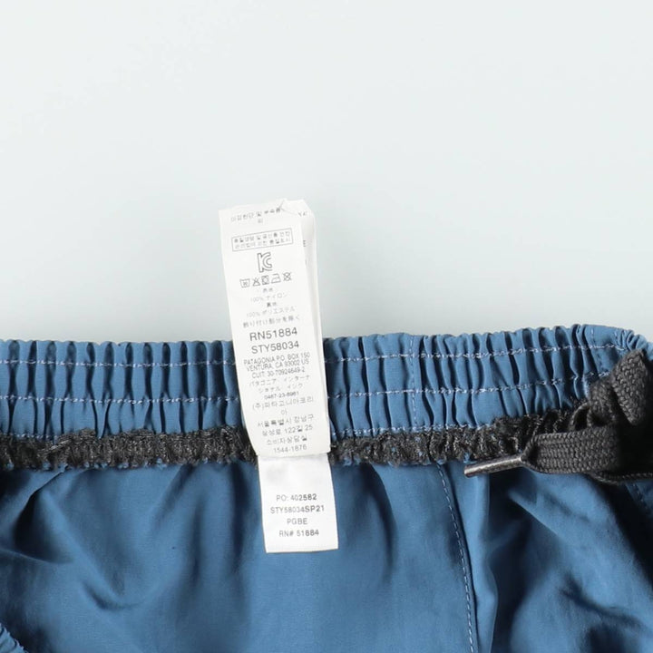 Patagonia 58034SP21 Swim Shorts, Men's Size M (Equivalent), Wide-legged Shorts Nylon Blue type light blue Vintage Second Hand