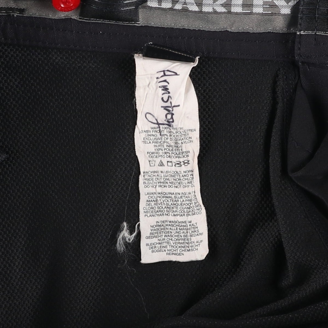Oakley nylon shorts, men's size W37 (approx.) Nylon black type Vintage Second Hand