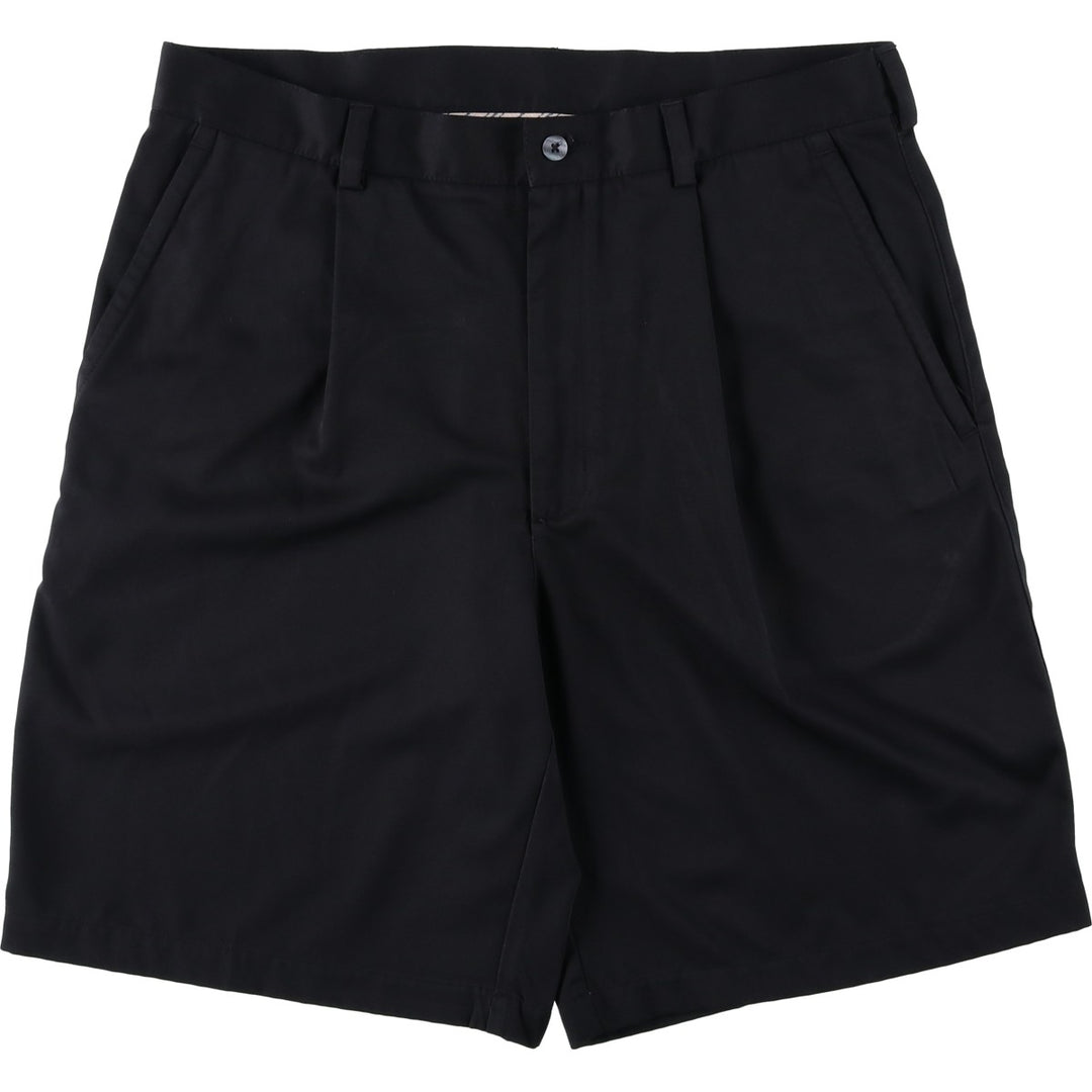 Nike One-Tuck Shorts, Men's Size W37 (approx.) polyester black type Vintage Second Hand