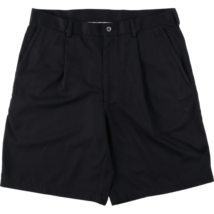 Nike One-Tuck Shorts, Men's Size W37 (approx.) polyester black type Vintage Second Hand