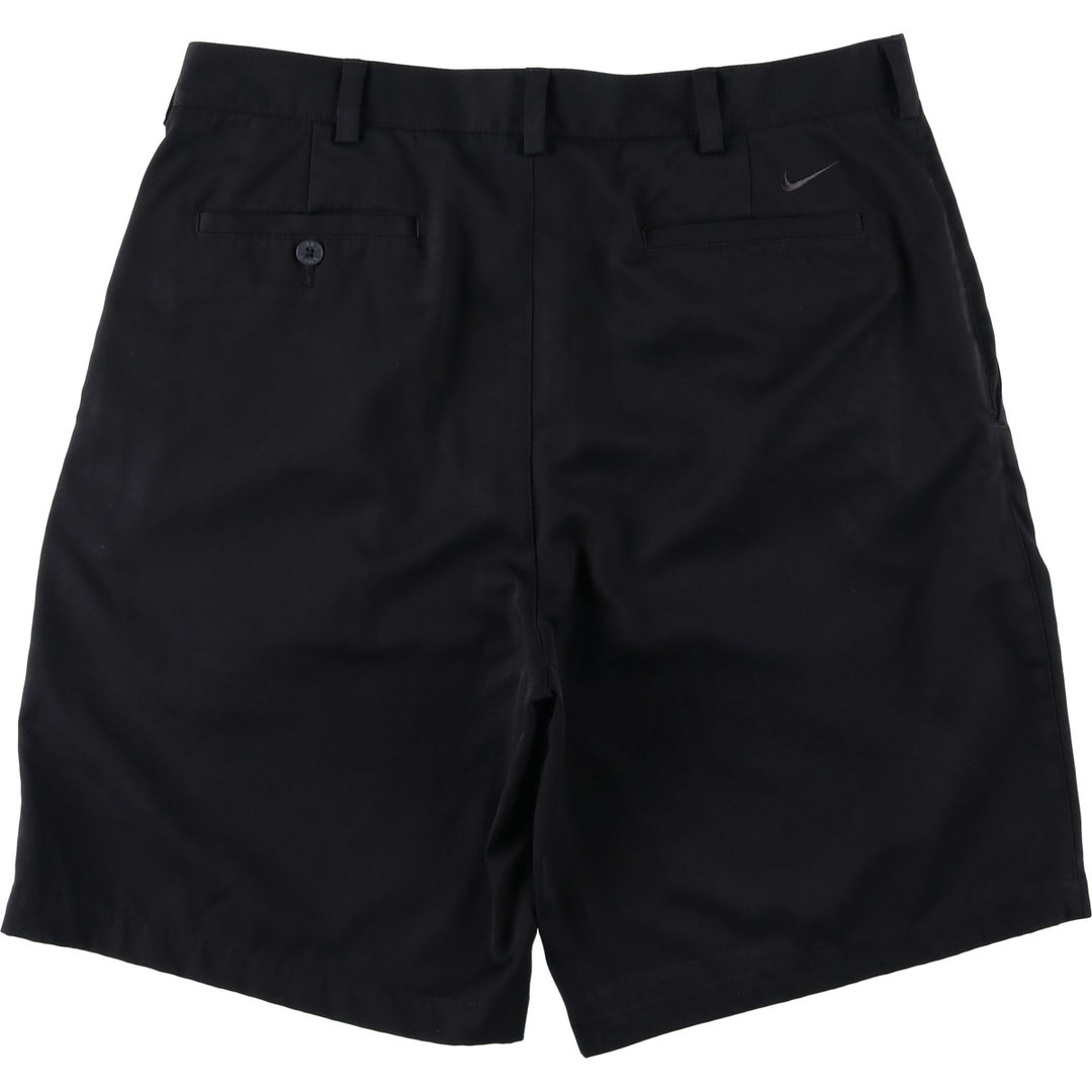 Nike One-Tuck Shorts, Men's Size W37 (approx.) polyester black type Vintage Second Hand