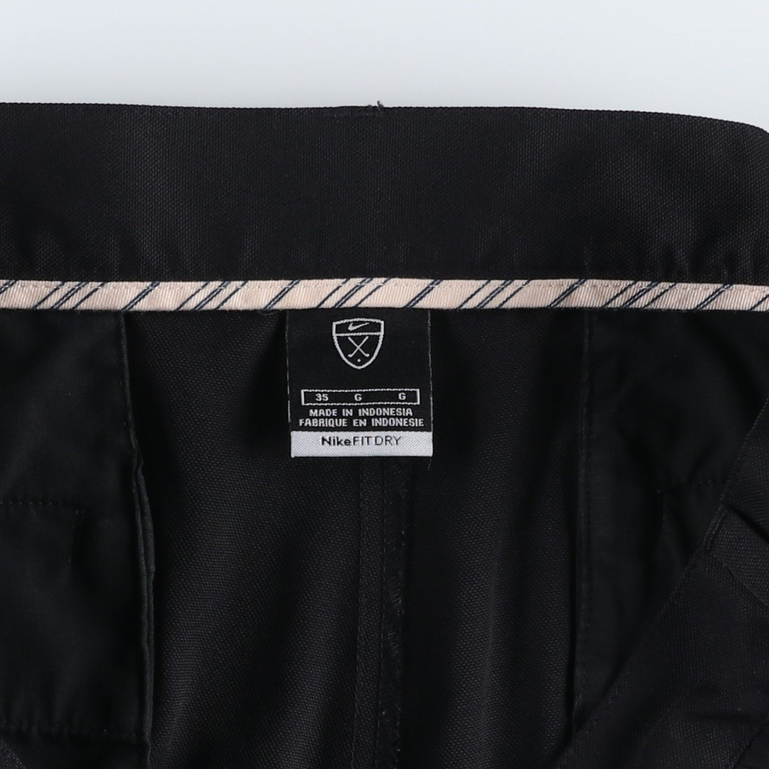 Nike One-Tuck Shorts, Men's Size W37 (approx.) polyester black type Vintage Second Hand