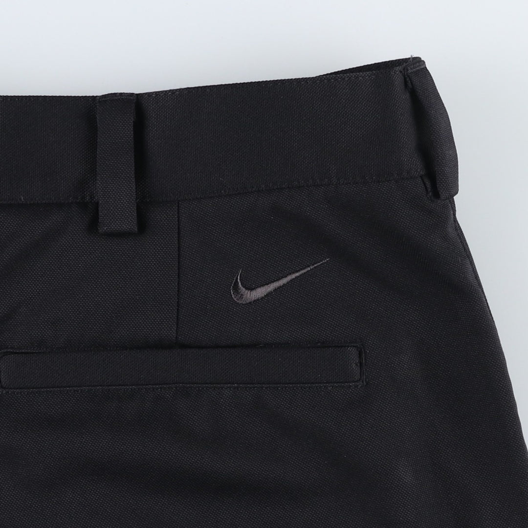 Nike One-Tuck Shorts, Men's Size W37 (approx.) polyester black type Vintage Second Hand