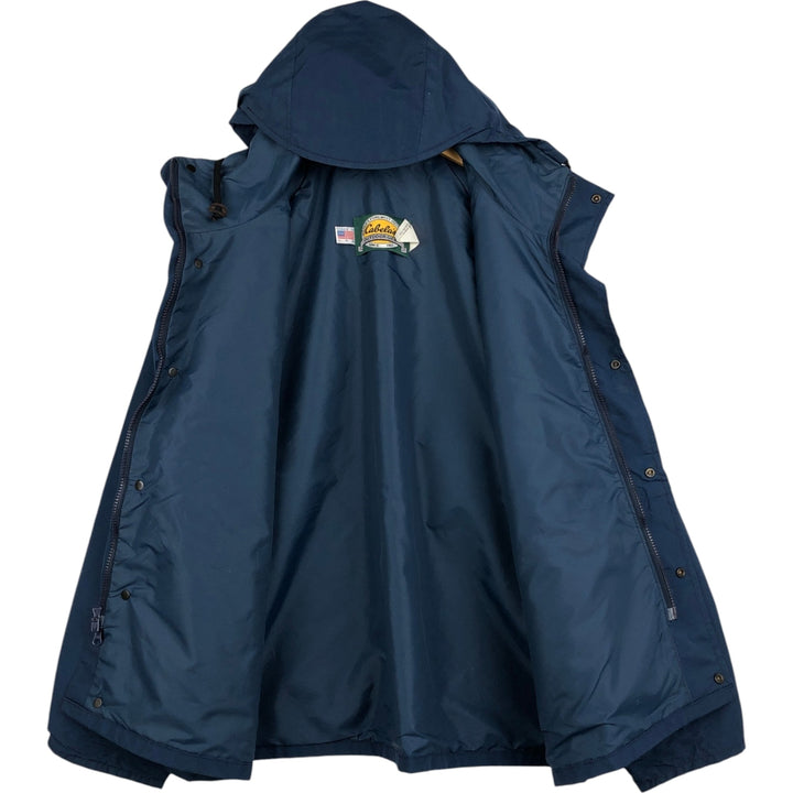 90s-00'S Cabelas GORE-TEX Mountain Parka Shell Jacket, Made in USA, Men's Size L (approx.) Nylon navy blue type Vintage Second Hand