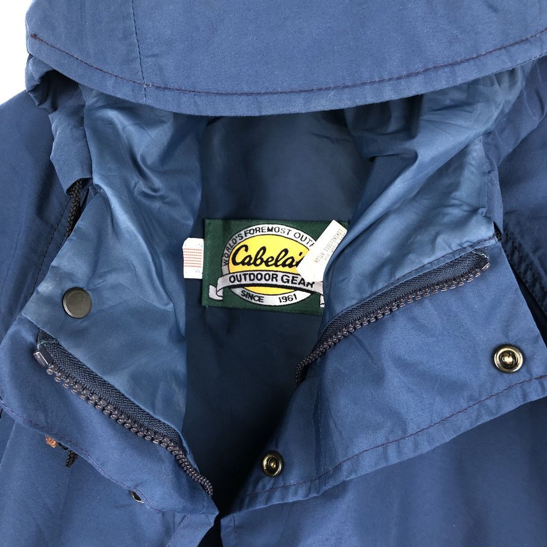 90s-00'S Cabelas GORE-TEX Mountain Parka Shell Jacket, Made in USA, Men's Size L (approx.) Nylon navy blue type Vintage Second Hand