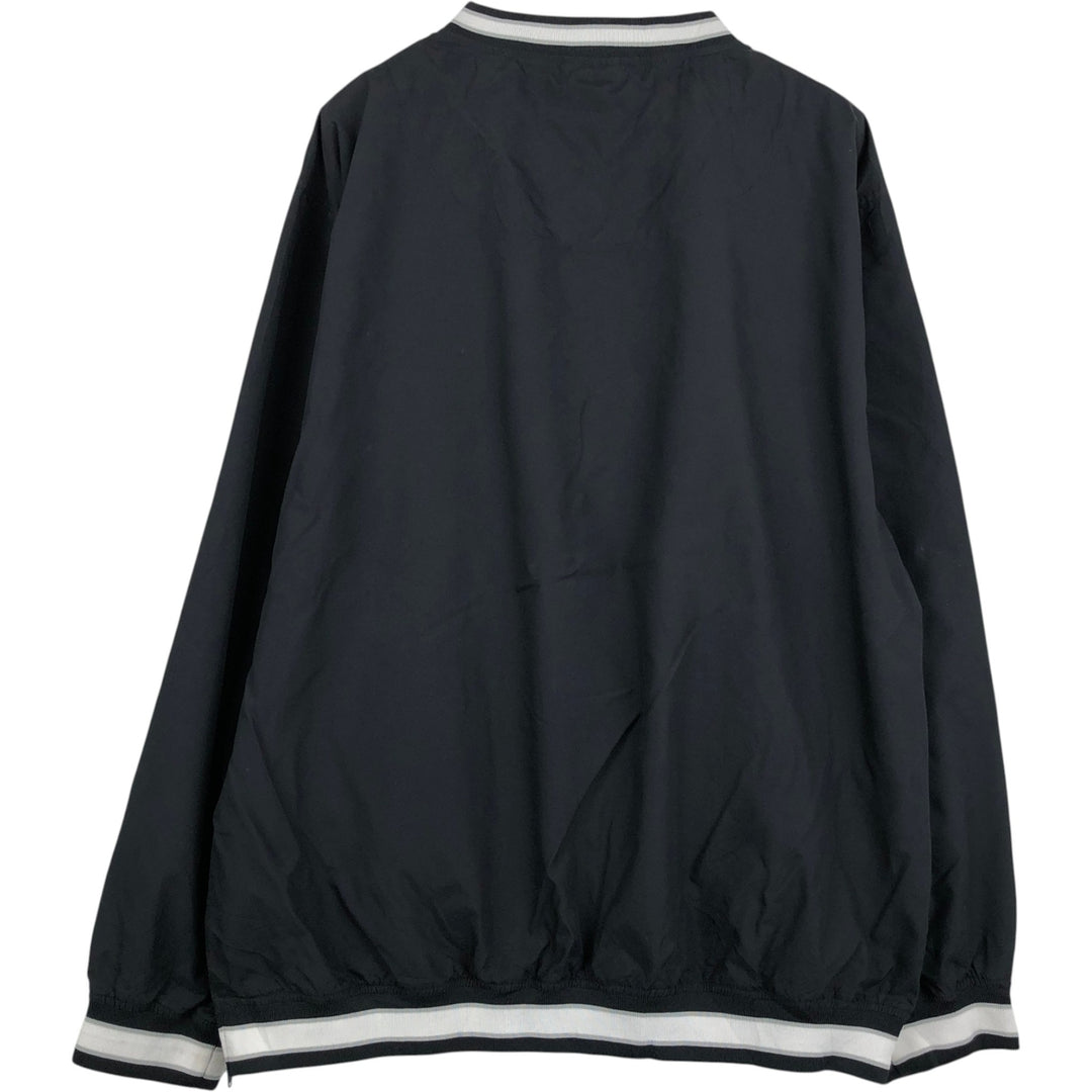 Reebok V-neck Warm-up Pullover, Men's Size XL (approx.) polyester black type Vintage Second Hand