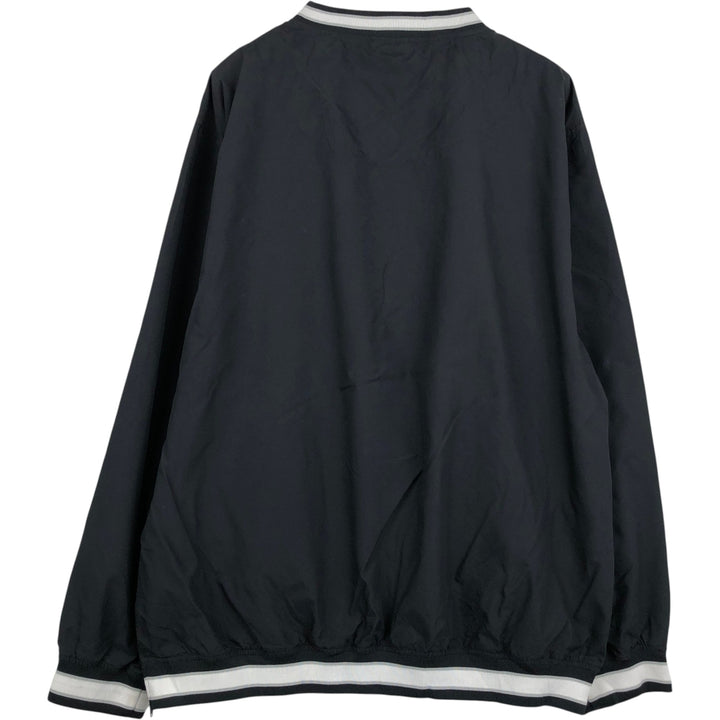 Reebok V-neck Warm-up Pullover, Men's Size XL (approx.) polyester black type Vintage Second Hand