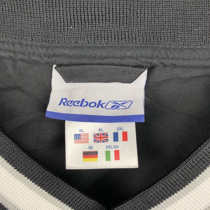 Reebok V-neck Warm-up Pullover, Men's Size XL (approx.) polyester black type Vintage Second Hand