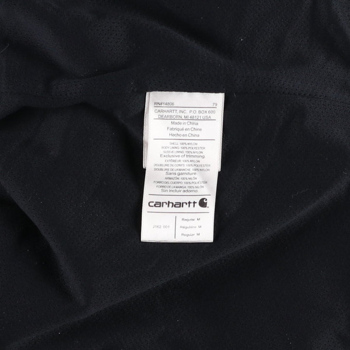 Carhartt Waterproof Breathable Nylon Jacket, Men's Size Medium Nylon black type Vintage Second Hand