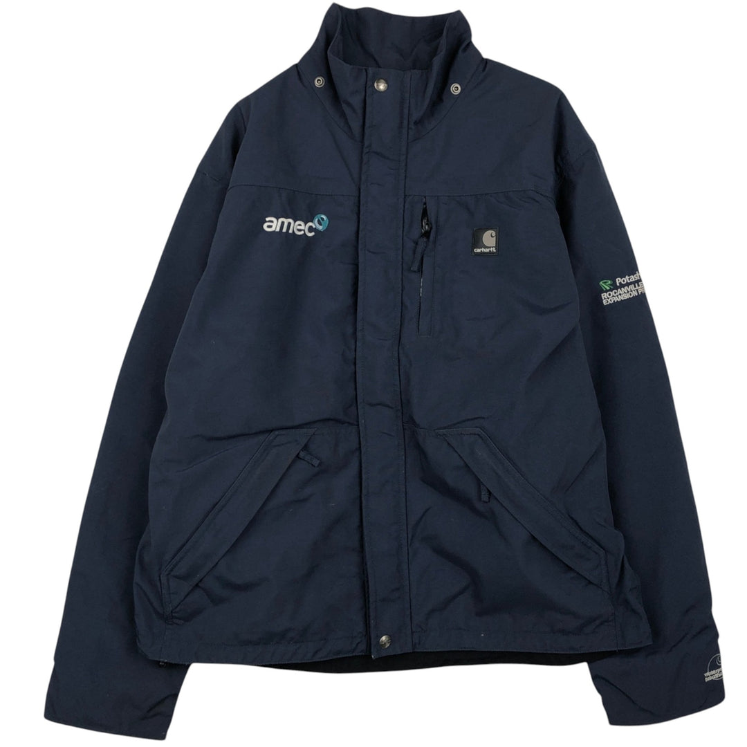 Carhartt Waterproof Breathable Nylon Jacket, Men's Size Medium Nylon navy blue type Vintage Second Hand