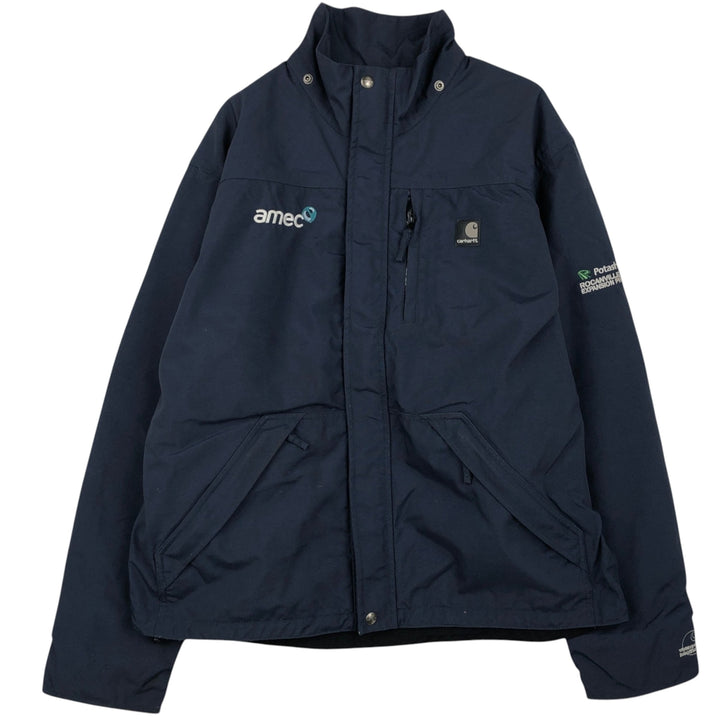 Carhartt Waterproof Breathable Nylon Jacket, Men's Size Medium Nylon navy blue type Vintage Second Hand