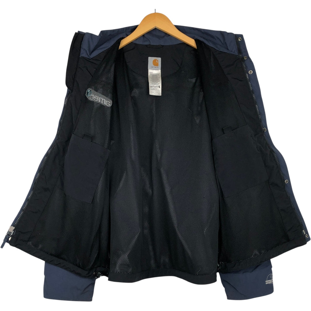 Carhartt Waterproof Breathable Nylon Jacket, Men's Size Medium Nylon navy blue type Vintage Second Hand