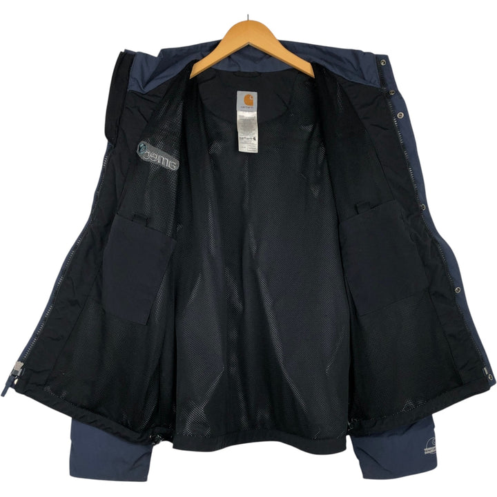 Carhartt Waterproof Breathable Nylon Jacket, Men's Size Medium Nylon navy blue type Vintage Second Hand