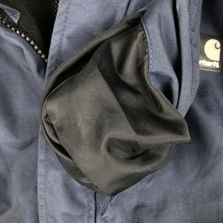 Carhartt Waterproof Breathable Nylon Jacket, Men's Size Medium Nylon navy blue type Vintage Second Hand