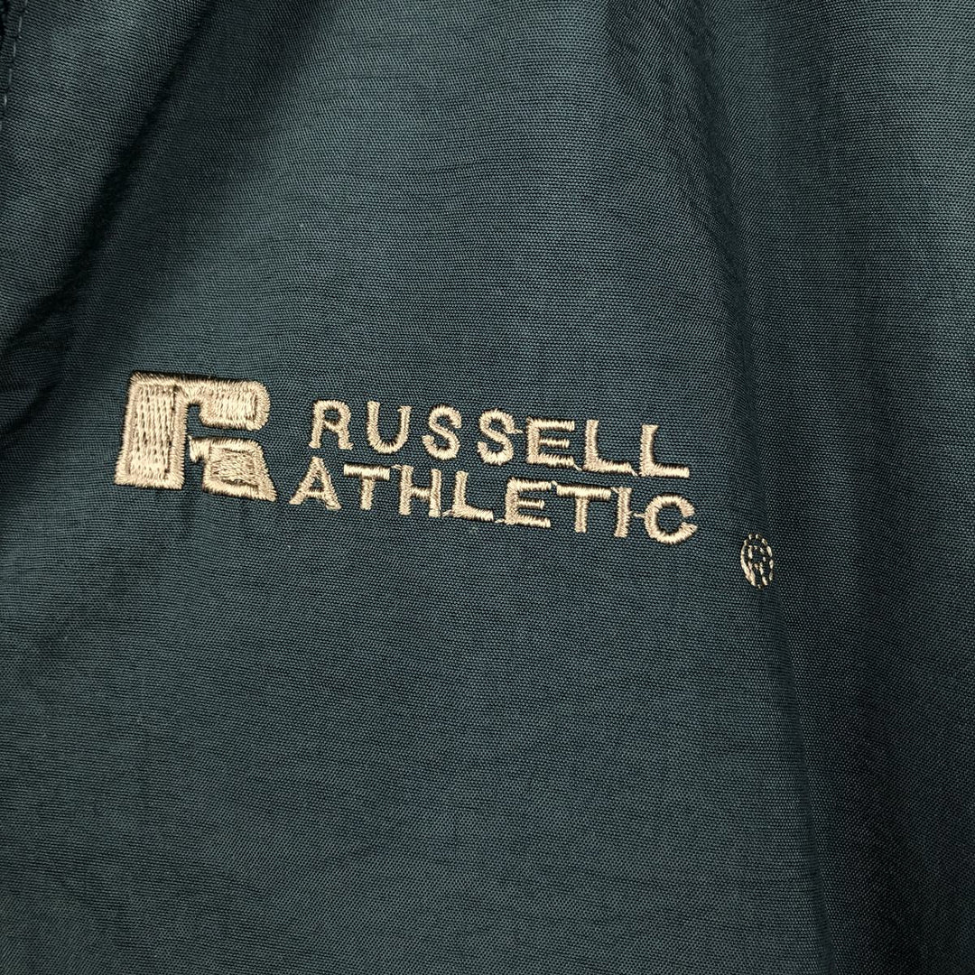 1990'S Russell Nylon Jacket, Men's Size L (approx.), Vintage Nylon dark green Vintage Second Hand