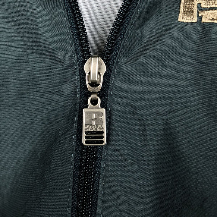 1990'S Russell Nylon Jacket, Men's Size L (approx.), Vintage Nylon dark green Vintage Second Hand