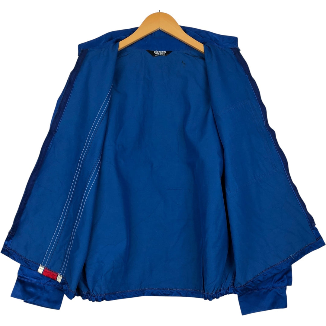 1970'S Bob Hadley Collared Windbreaker Racing Jacket, Men's Size L (approx.), Vintage unclear blue type Vintage Second Hand