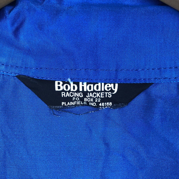 1970'S Bob Hadley Collared Windbreaker Racing Jacket, Men's Size L (approx.), Vintage unclear blue type Vintage Second Hand