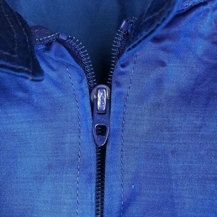1970'S Bob Hadley Collared Windbreaker Racing Jacket, Men's Size L (approx.), Vintage unclear blue type Vintage Second Hand