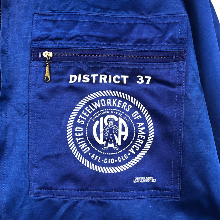 1970'S Bob Hadley Collared Windbreaker Racing Jacket, Men's Size L (approx.), Vintage unclear blue type Vintage Second Hand