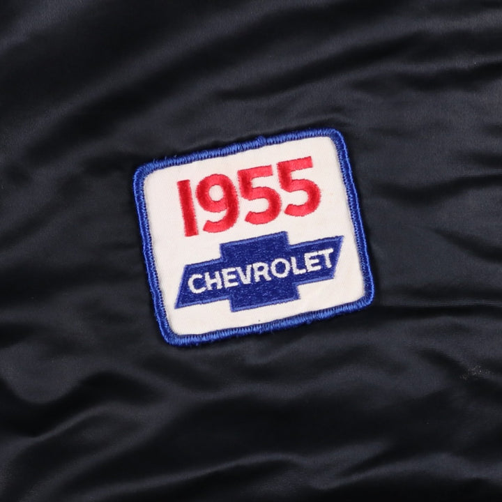 90'S GAME CHEVROLET Nylon Varsity Jacket Award Jacket Made in USA Men's XXL equivalent Vintage Nylon black type Vintage Second Hand