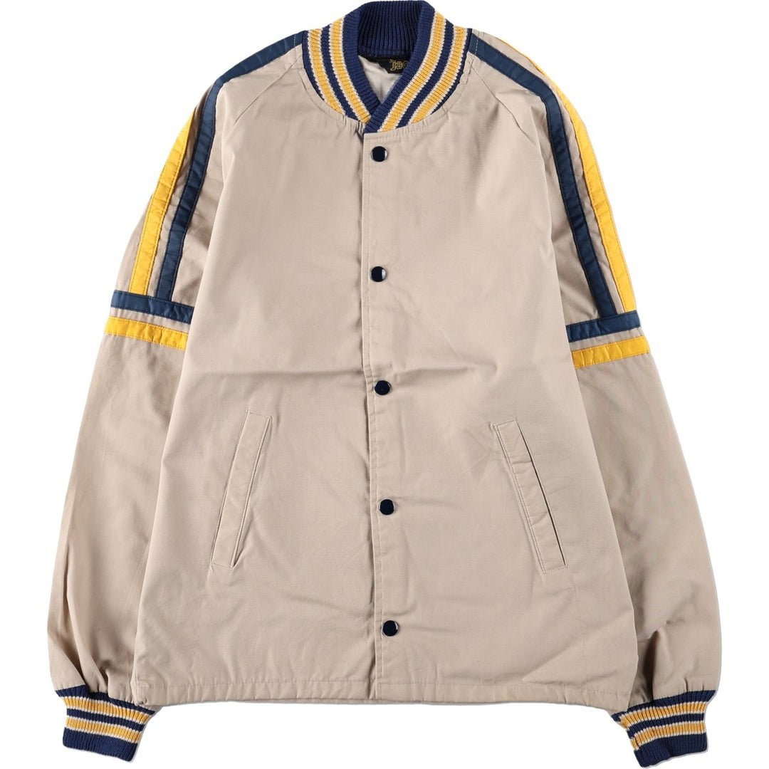 Sir Jac varsity jacket, award jacket, men's size M (approx.), vintage. polyester Beige type Vintage Second Hand